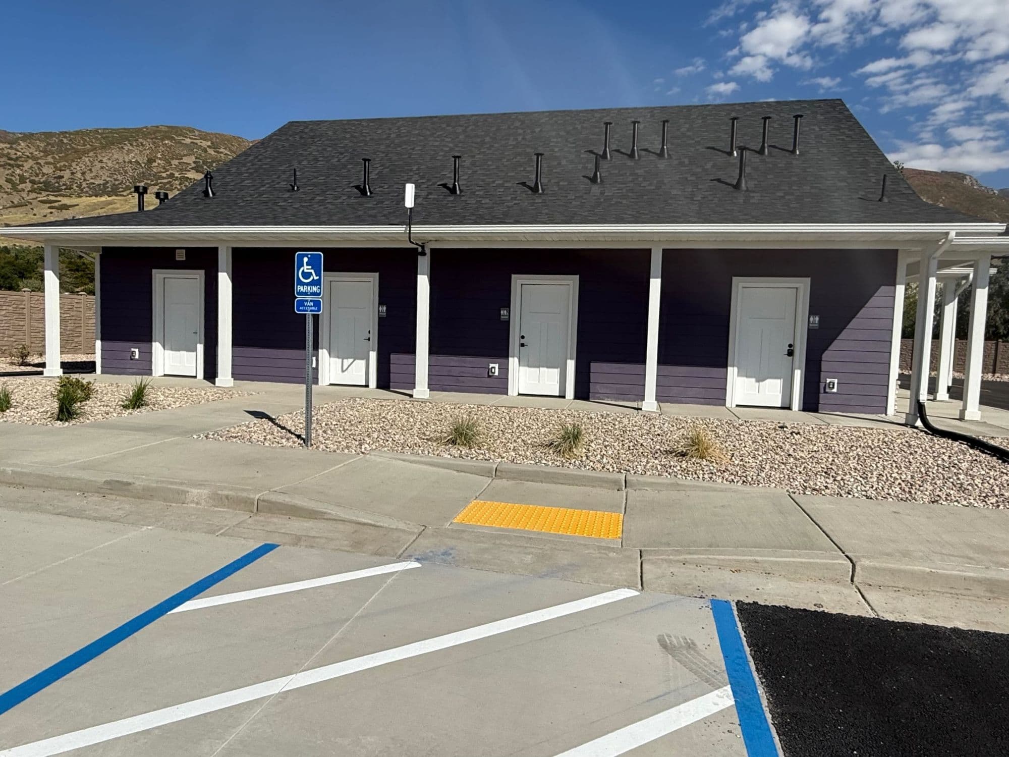 Spring Creek RV Resort private restroom and shower building