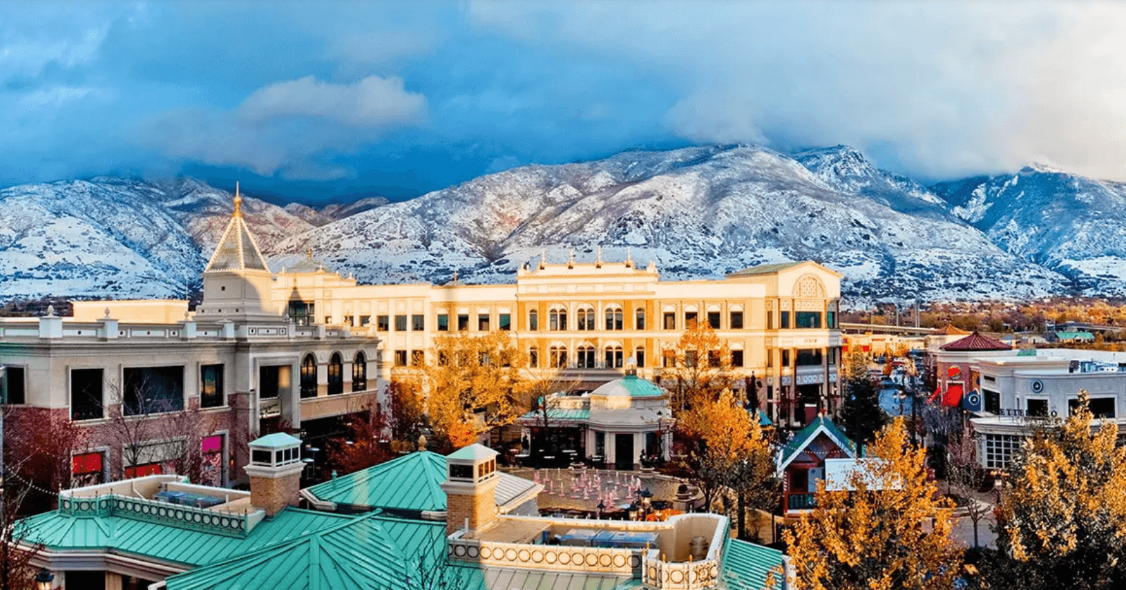 Station Park outdoor shopping center in Farmington, Utah